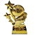 Troféu Chuteira Estrela Pequeno 18cm - 858 - Imagem 4