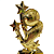 Troféu Chuteira Estrela Pequeno 18cm - 858 - Imagem 5