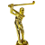 Troféu de Golf 16cm Base 3º Quadrada AX - 842 - Imagem 4