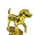 Troféu de Cachorro Cão Pet 13cm Base 3º Quadrada AX - 829 - Imagem 3