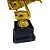 Troféu de Música, Nota Musical 15cm Base 3º Quadrada AX - 837 - Imagem 2