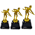 Troféu de Sinuca Bilhar 13cm Base 3º Quadrada AX - 824 - Imagem 5