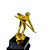 Troféu de Sinuca Bilhar 13cm Base 3º Quadrada AX - 824 - Imagem 4