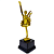 Troféu de Balé Bailarina 19cm Base 3º Quadrada AX - 825 - Imagem 2