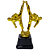 Troféu de Karatê 17cm Dupla Luta Alta Base 3º Quadrada AX - 831 - Imagem 1
