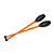 Maça Bastão Ginastica Rítmica Adaptável AX PVC Tam. 37cm 593 - PACK COM 2 PEÇAS Laranja - Imagem 1