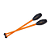 Maça Bastão Ginastica Rítmica Adaptável AX PVC Tam. 45cm 591 - PACK COM 2 PEÇAS - LARANJA - Imagem 1