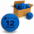Bola Iniciação AX Nº 12 Azul Grip - 706 - PACK COM 10 BOLAS - Imagem 1