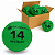Bola Iniciação AX Nº 14 Verde Grip - 707 - PACK COM 10 BOLAS - Imagem 1