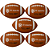 Bola Futebol Americano Marrom Adulto Oficial Tam 9 AX - 708 - PACK COM 5 PEÇAS - Imagem 2