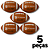 Bola Futebol Americano Marrom Adulto Oficial Tam 9 AX - 708 - PACK COM 5 PEÇAS - Imagem 1