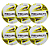 Bola Futsal Penalty RX 500 XXIII - Branca e Amarela - PACK COM 6 PEÇAS - Imagem 1