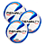 Bola Futsal Penalty MAX 200 Termotec UF XXIV - BC-AZ-VM - PACK COM 3 PEÇAS - Imagem 1