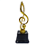 Troféu de Música, Nota Musical 1º Lugar Grande 23cm Base Quadrada AX - 836 - Imagem 2