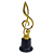 Troféu de Música Clave de Sol Grande 22cm Base REDONDA AX - 836 - Imagem 2