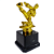 Troféu de Karatê Ajoelhado 2º Lugar 15,5cm Base Quadrada AX - 834 - Imagem 2