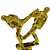 Troféu de Taekwondo 19cm Base 1º Quadrada AX - 833 - Imagem 5