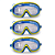Óculos Natação Infantil Máscara Panorâmica AX Azul e Amarelo Silicone c/ Estojo PROMO - 867 - PACK COM 3 - Imagem 1