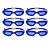 Óculos Natação Adulto AX Silicone PRO Azul com Estojo PROMO - 870 - PACK COM 6 - Imagem 1
