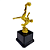 Troféu Gol de Bicicleta 19cm 1º Lugar Base Quadrada AX - 839 - Imagem 2