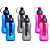 Kit 6 Garrafas de Hidratação AX com Tubo Gelo Multicolor 600ml - PACK COM 6 - Imagem 1