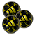 Bola Futebol Campo  ADIDAS STARLANCER - PRETA/DOURADA - PACK COM 3 PÇS - Imagem 2