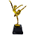 Troféu de Balé Bailarina 1º Lugar 20,5cm Base Quadrada AX - 825 - Imagem 1