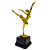 Troféu de Balé Bailarina 2º Lugar 20cm Base Quadrada AX - 825 - Imagem 3