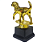 Troféu de Cachorro Cão Pet 1º Lugar 14,5cm Base Quadrada AX - 829 - Imagem 4