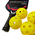 Raquete Pickleball  Vermelho AX CY Fibra Vidro 02 Raq. e 4 Bolas - 37138 - Imagem 2