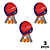 Raquete Tênis de Mesa  AX CY Kit com 2 Raquetes e 3 Bolinhas 37063 - PACK COM 3 - Imagem 1