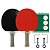 Raquete Tênis de Mesa Kit AX CY c/ 2 Raquetes, 3 Bolinhas, Suporte e Rede 38030  - PACK COM 6 - Imagem 2