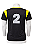 Jogo de Camisa AX Esportes Preto com Amarelo - 14+1 Numeradas - Imagem 2