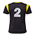 Jogo de Camisa AX Esportes Preto com Amarelo - 14+1 Numeradas - Imagem 2