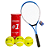 2 Raquete Tênis Campo AD/JUV Ferro AX CY com Bolsa T27 + 2 Tubo 3 Bolas Tênis Premium AX Esportes - PACK COM 2 - Imagem 2