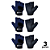 Luva Ciclismo Musculação Neoprene Marinho AX Esportes  TAM G - 885 - PACK COM 3 PARES - Imagem 1