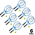 Raquete Tênis Campo Infantil 52x22 Com 02 Raquetes Azul + Bola e Capa T21 - 577 - PACK COM 6 KITS - Imagem 1