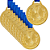Medalha Honra ao Mérito Ouro AX 40mm-FA 430 / 469 - PACK COM 100 - Imagem 1