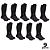 Meião Umbro Adulto Promo 2º L. Tam 39/43 PRETO - PACK COM 9 PARES - Imagem 1