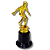 Trofeu de Futebol 16cm Base Redonda AX  472 - PACK COM 3 - Imagem 2