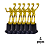 Troféu de Vôlei 18,5cm BASE REDONDA AX PROMO  Y248 - PACK COM  6 - Imagem 1