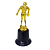 Troféu de Tênis de Mesa 16,5cm BASE REDONDA AX Y254 - PACK COM 3 - Imagem 3