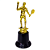 Troféu de Tênis de Quadra 17cm BASE REDONDA AX  Y246 - PACK COM 3 - Imagem 4