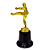 Troféu de Karatê Chute 16,5cm Base Redonda AX  Y252 - PACK COM 6 - Imagem 3