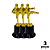 Troféu de Karatê Chute 16,5cm Base Redonda AX  Y252 - PACK COM 3 - Imagem 1