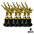 Troféu de Judô 19cm Giro Luta Dupla BASE REDONDA AX PROMO  832 - PACK COM 6 - Imagem 1