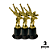 Troféu de Judô 19cm Giro Luta Dupla BASE REDONDA AX PROMO  832 - PACK COM 3 - Imagem 1