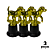 Troféu de Cachorro Cão Pet 14,5cm BASE REDONDA AX PROMO  829 - PACK COM 3 - Imagem 1