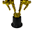 Troféu de Karatê 18,5cm  Dupla Luta Alta BASE REDONDA AX  831 - PACK COM 3 - Imagem 4