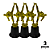 Troféu de Karatê 18,5cm  Dupla Luta Alta BASE REDONDA AX  831 - PACK COM 3 - Imagem 1